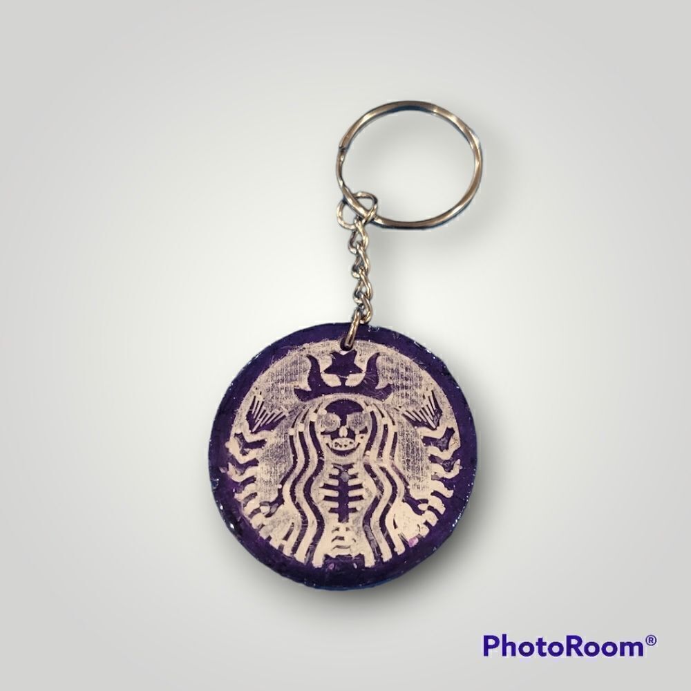 Starbucks Skelton Coffee keychain (Z146)